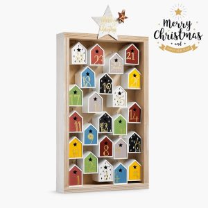 Ξύλινη κορνίζα advent calendarΞύλινη κορνίζα advent calendar